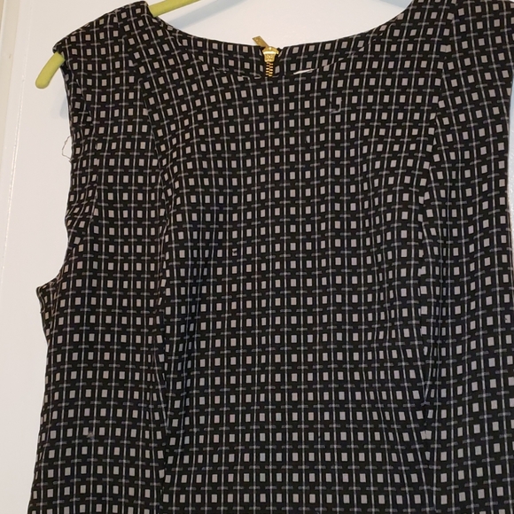 Calvin Klein 10 pattern black gray dress - Picture 2 of 4